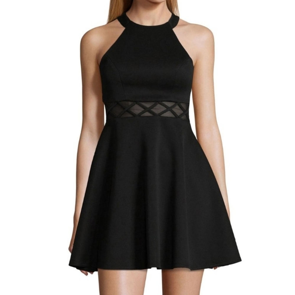 Sleeveless Skater Little Black Dress